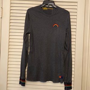 Unisex Aviator Nation Waffle Shirt with Rainbow (NWOT)